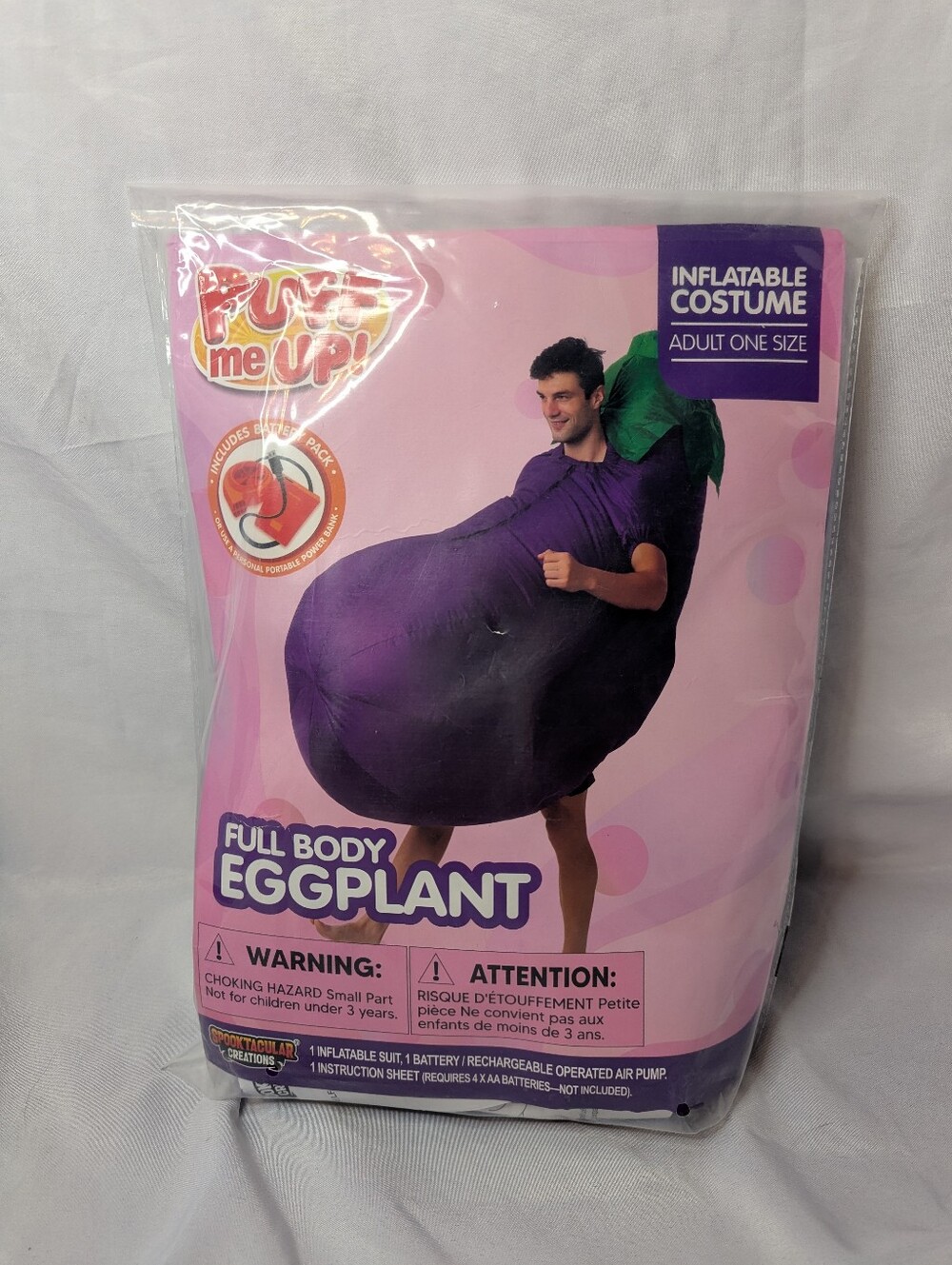 Spooktacular Creations Inflatable Adult Full Body Eggplant Costume - NEW